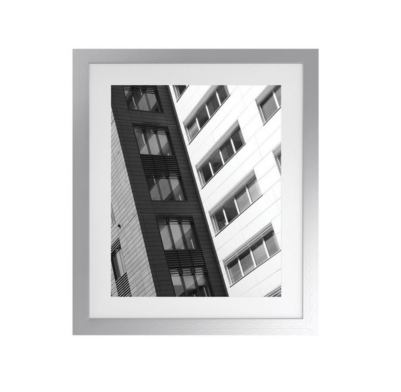 Geometric Artwork with Fornari Silver Frame