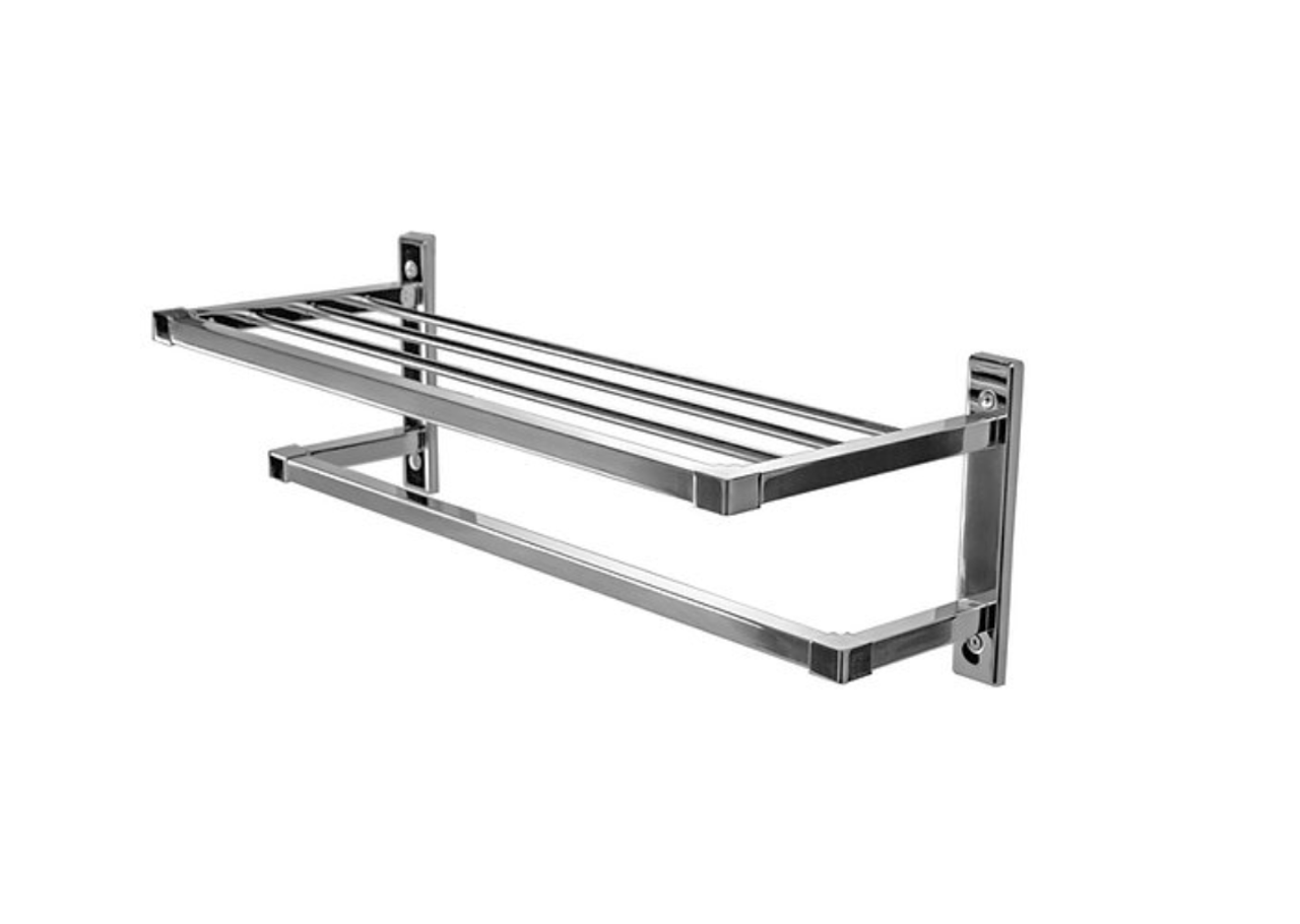 Rectangle Towel Shelf With Bar