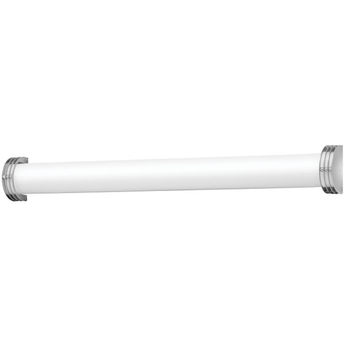 48"W Brushed Nickel Vanity Light with Frosted Acrylic Shade