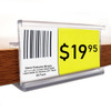 2.5" L Clear 3/4" Thick Wood Shelf Label Holder