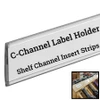 Clear Stick on C Channel Insert Strip, 48" L Adhesive Shelf UPC Label Holder