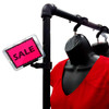 Clip On Swivel Sign Holder w/Card Protector & Rotating POP Clamp