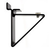 Slatwall Glass Shelf Bracket, Low Profile Support for Glass Shelving