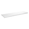 White Plastic Bullnose Shelf, 13" D x 24" L