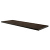 Black Melamine Wood Shelf for Grey Pipeline Outrigger Metal Rack System.