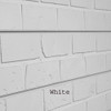 3D Textured Slatwall Panel 2' x 8' - White Brick