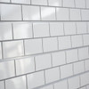 3D Textured Slatwall Panel 2' x 8' -  White Subway Tile