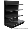 Black Gondola Shelving End Cap Units - 48"L