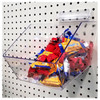 Slatwall to Pegboard Clear Acrylic Bin Adapters For Items with Slatwall Backings