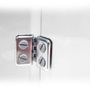 Glass Display Connector with Hinge, Hinged 2 Way Joiner