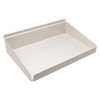 Slatwall Metal RX / Tray Shelf with Front & Side Lips, 10" D x 15" L - Off White, 5 & 10 Packs