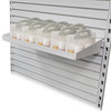 Slatwall Metal RX / Tray Shelf with Front & Side Lips, 10" D x 22" L - Off White, 5 & 10 Packs