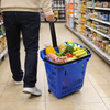 Shopping Basket with wheels and Handle - 6 Per Case