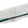 Fits glass shelves 1/4" or 3/16" thick.