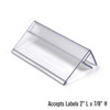 Glass Shelf Clip On Label Holder, 50 Pack