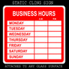 Static Cling Business Hours Open & Closed Window or Door Sign with Time Sheet Stickers…