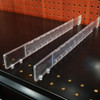 Plastic Adjustable Depth Gondola Shelf Dividers - 8" to 22" D