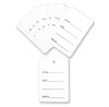 1000 Small White Unstrung Coupon Tags 1.25" W x 1.875" H