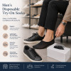 Men's Black Try on Foot Socks 1 Pack, 72 Pairs, 144 Pieces