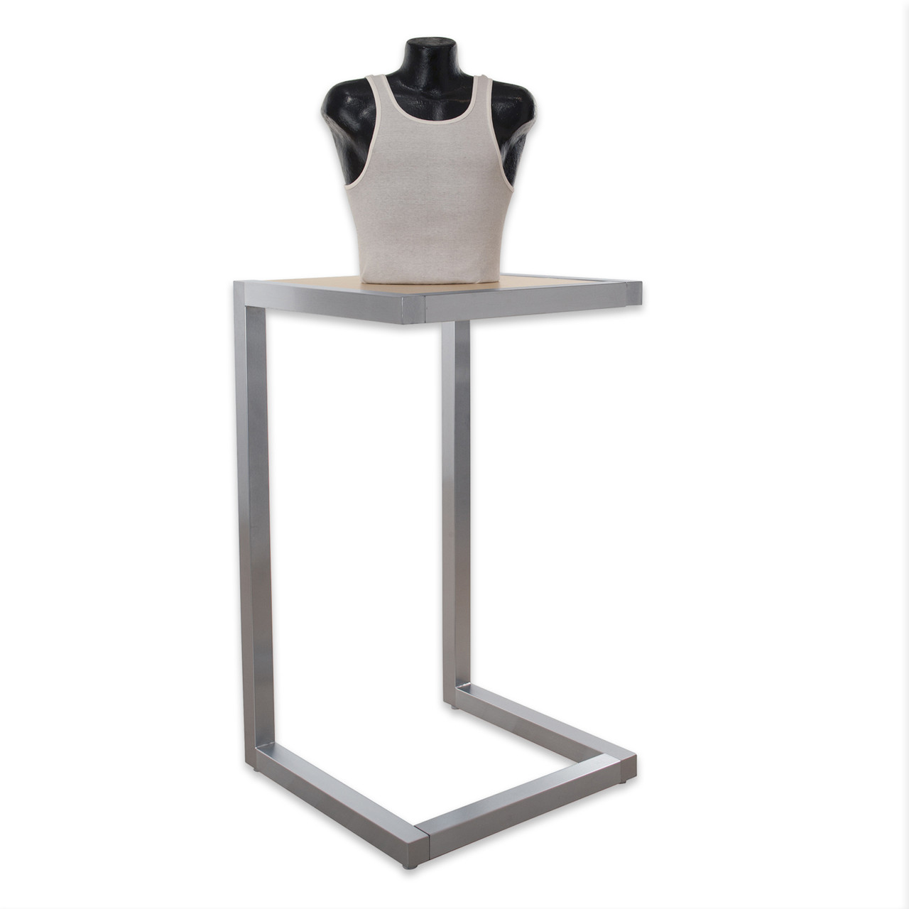 Alta System Satin Chrome Pedestal Table Store Fixtures Direct