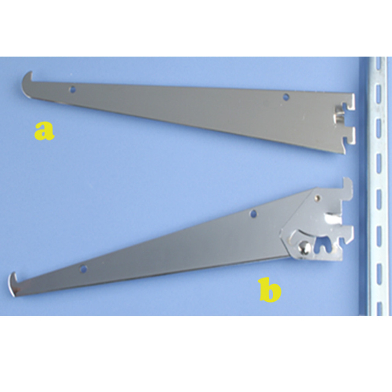 Adjustable Angle Shelf Brackets for Medium Duty Slotted Wall Standards