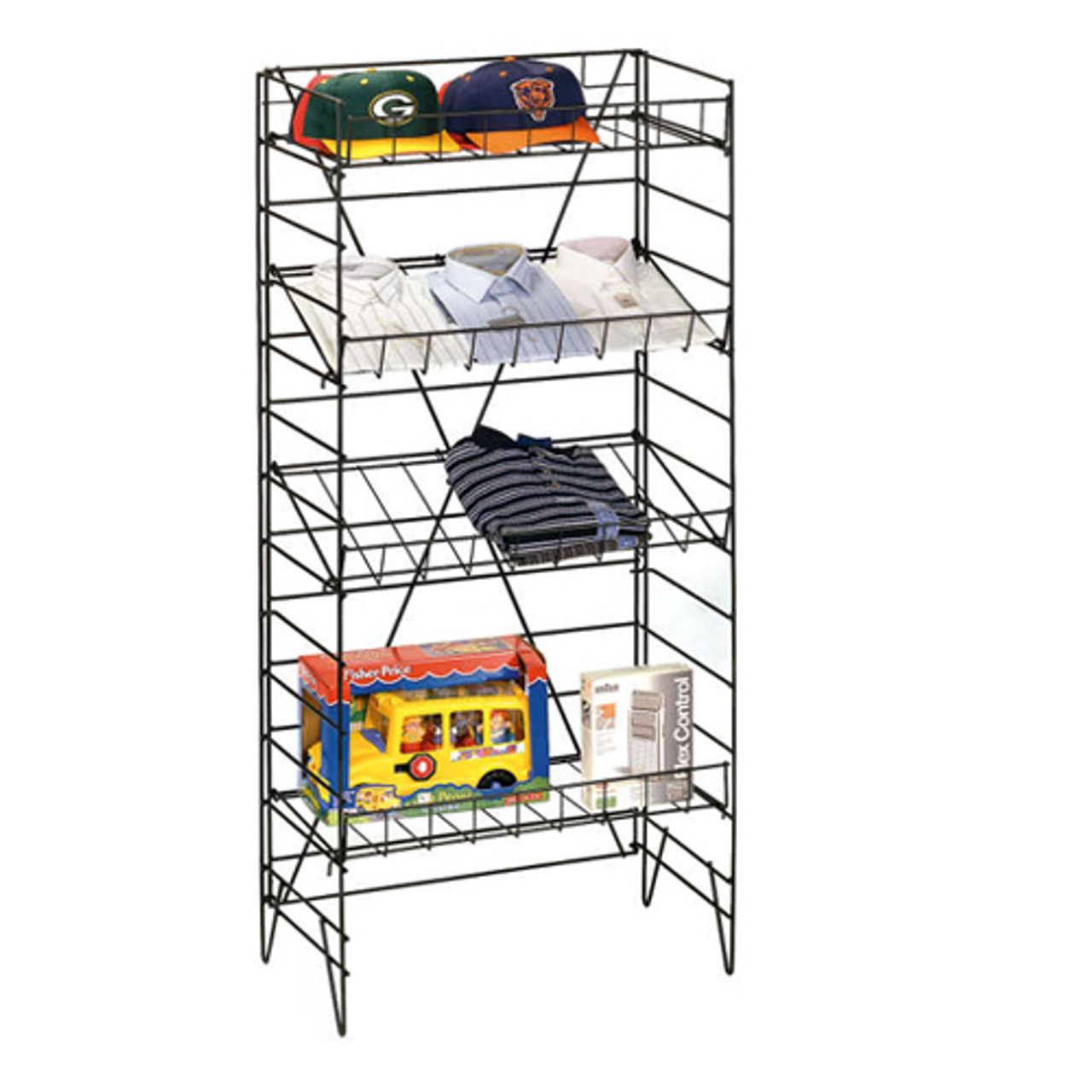 4 Tier Wire Shelf Unit Store Fixtures Direct