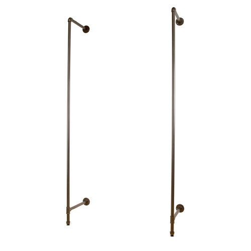 Grey Pipeline Rack System Outrigger Upright, Pair - Store Fixtures Direct
