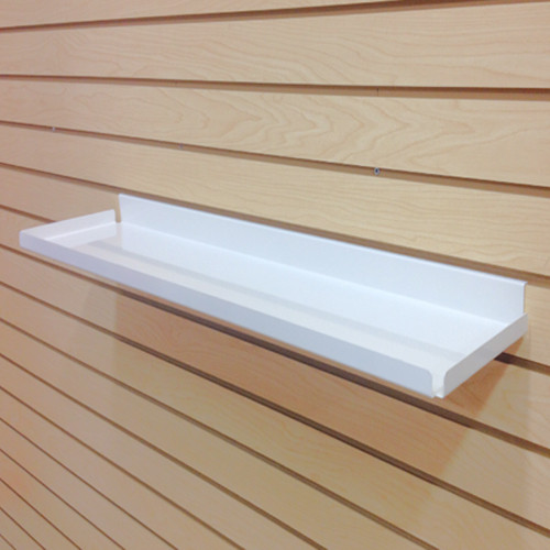 Steel Slatwall Shelves with .5" Lip 7.5" D Ivory Store Fixtures