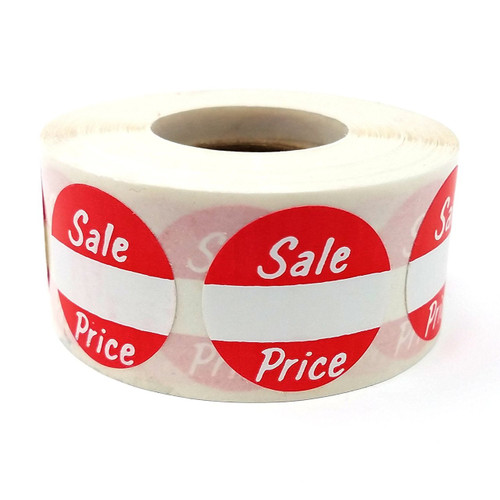 1" Round Sale Price Adhesive Labels