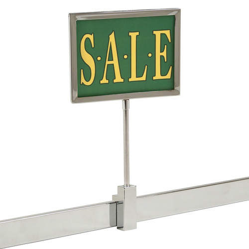 Chrome Frame Rectangular Rack Magnetic Sign Holder 5 X 7