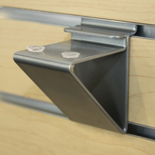 Slatwall Glass Shelf Bracket, Low Profile Support for Glass Shelving