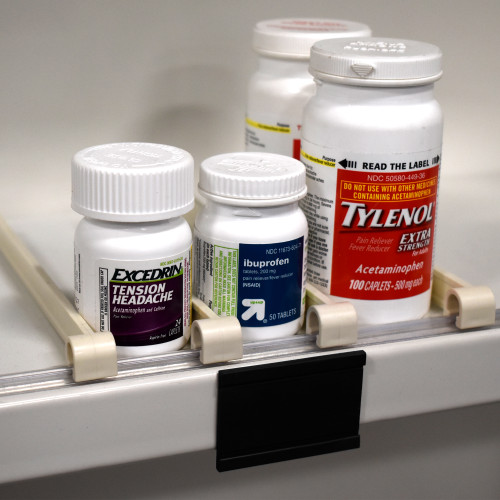 UPC Label Holder for Pharmacy Shelves & Gondola Shelf Channels