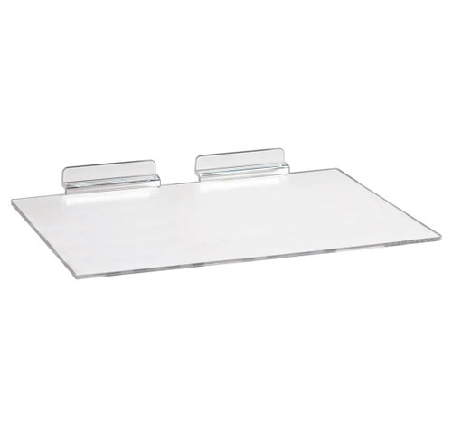 Slatwall 6"x12" Flat Acrylic Shoe Shelf - Clear