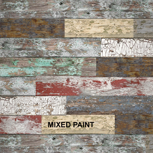 3D Textured Slatwall Panel 2' x 8' - Mixed Old Paint