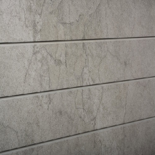 3D Textured Slatwall Panel 2' x 8' - Bleached Cracked Concrete 