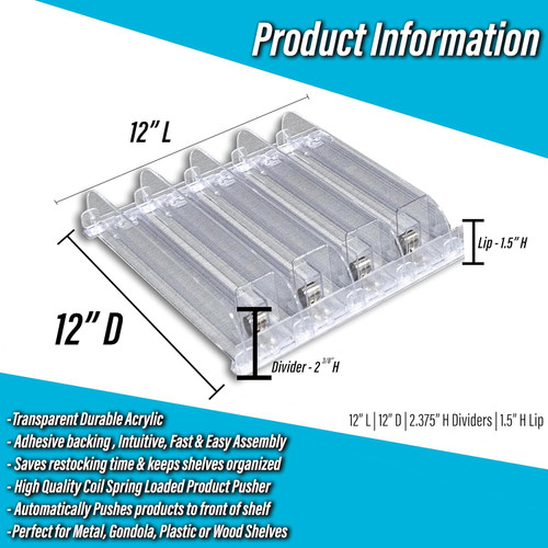 Auto Feed Shelf Product Pusher Kit