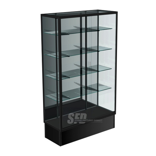 Tall Trophy Case 48" L - 20" D -Black Frame