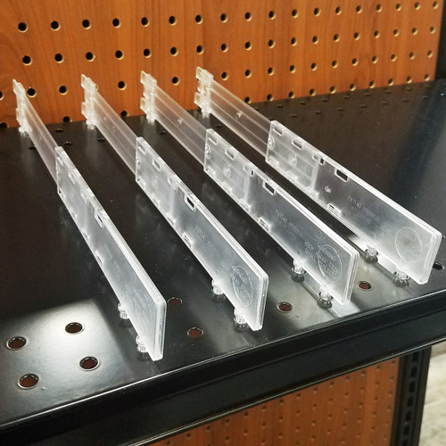 Plastic Adjustable Depth Gondola Shelf Dividers 8" to 22" D Store
