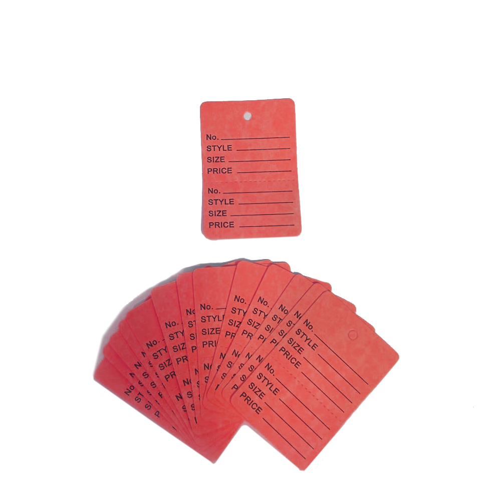 1000 Small Red & White Sale Price Tags - 1.25 W x 1.875 H