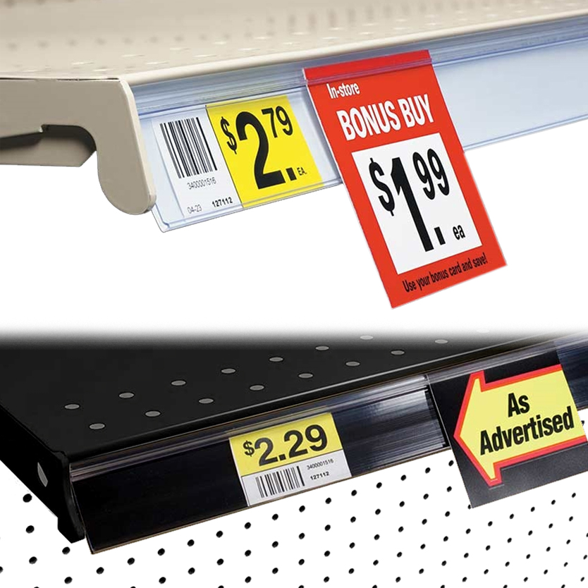 UPC Ticket Channel Label Holder Strip - Store Fixtures Direct