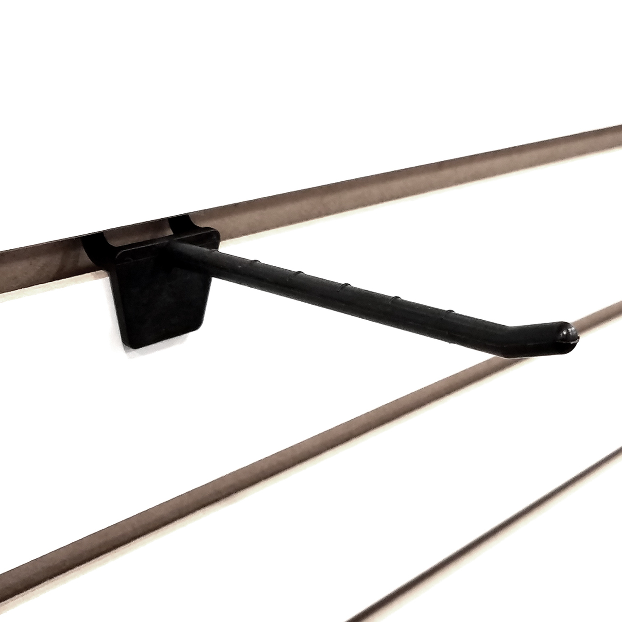 Plastic Economy Hooks For Slatwall and Pegboard, Black Store Fixtures