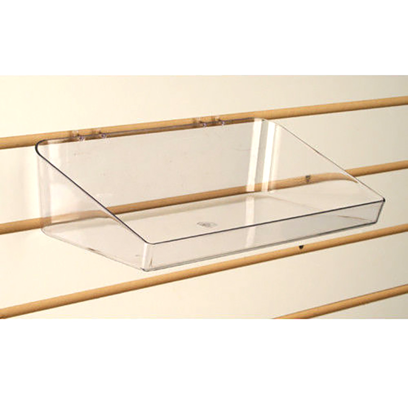 Clear Acrylic Slatwall Tray w/Removable Dividers | Slatwall