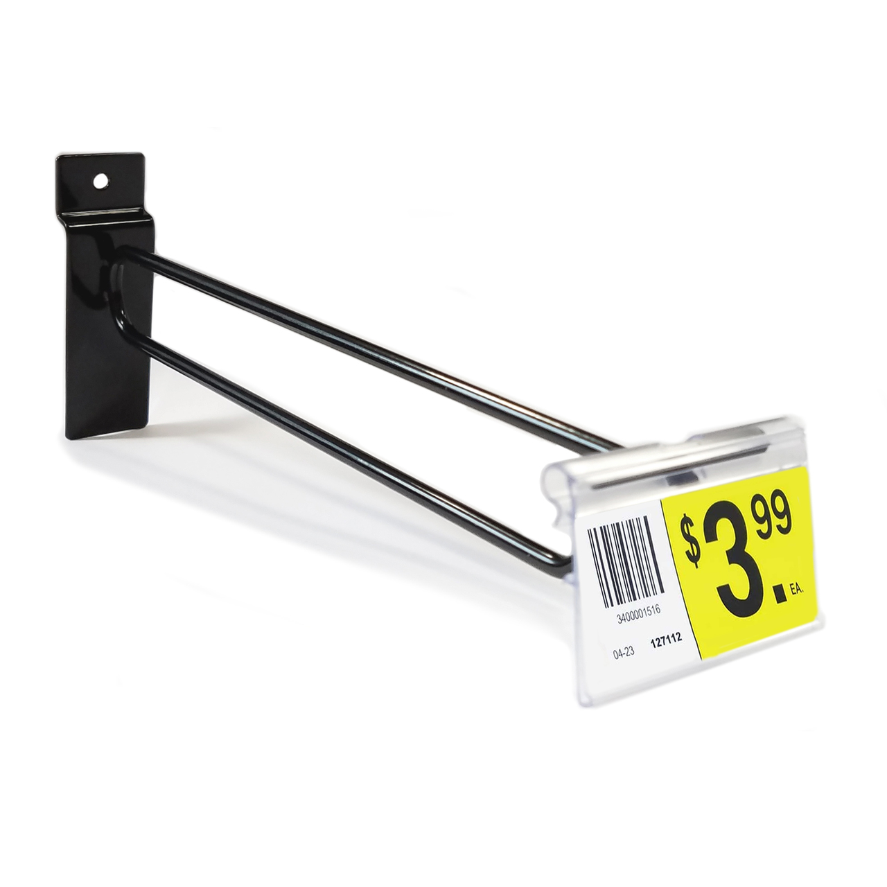 Retail Shelving Hooks  8 inch Flip Scan Hook-Straight Entry Hook