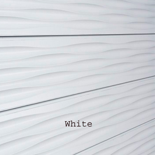 3D Textured Slatwall Panel 2' x 8' - White Wave Design - Store