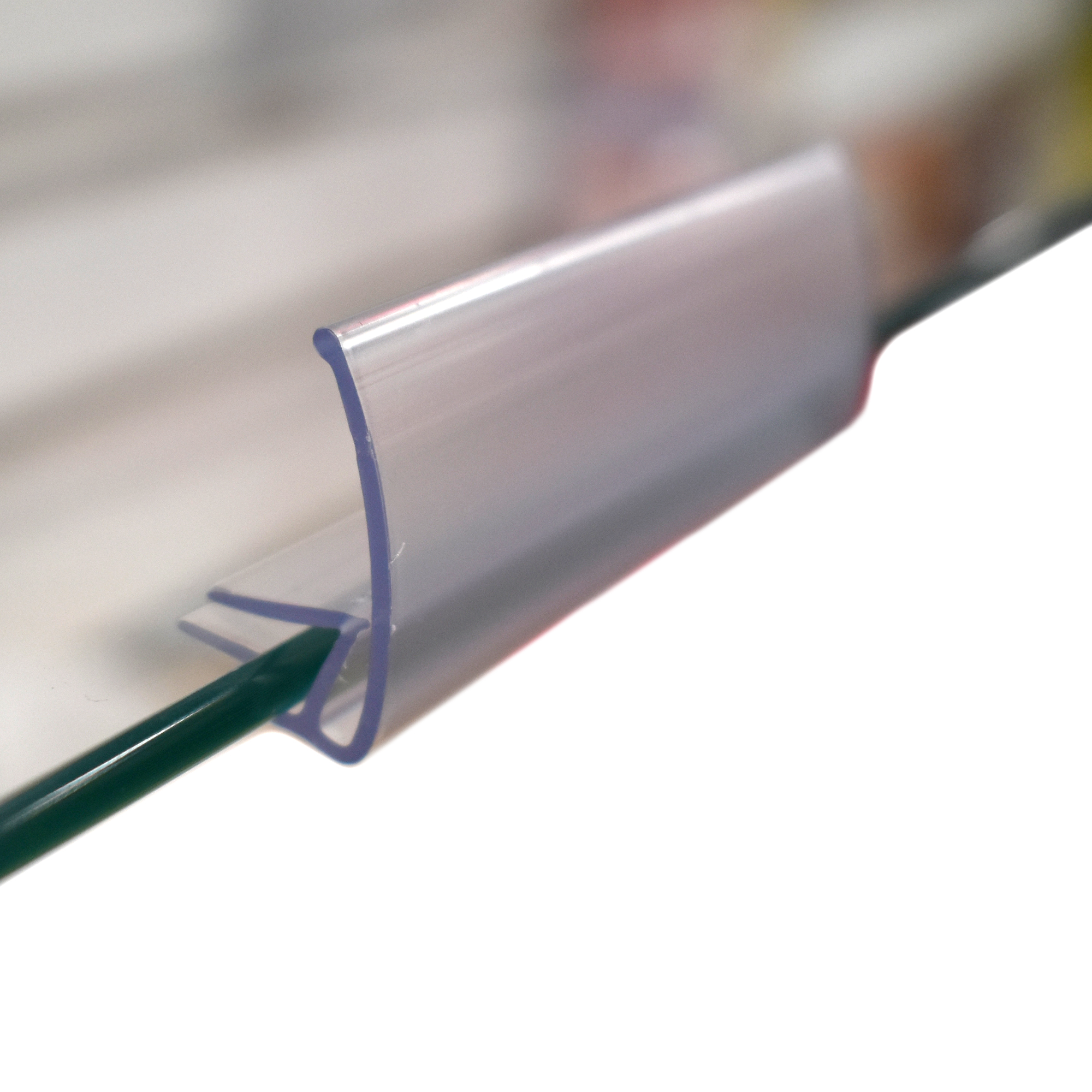 Glass Shelf Label Holder, 2.9" L x 1" H Store Fixtures Direct