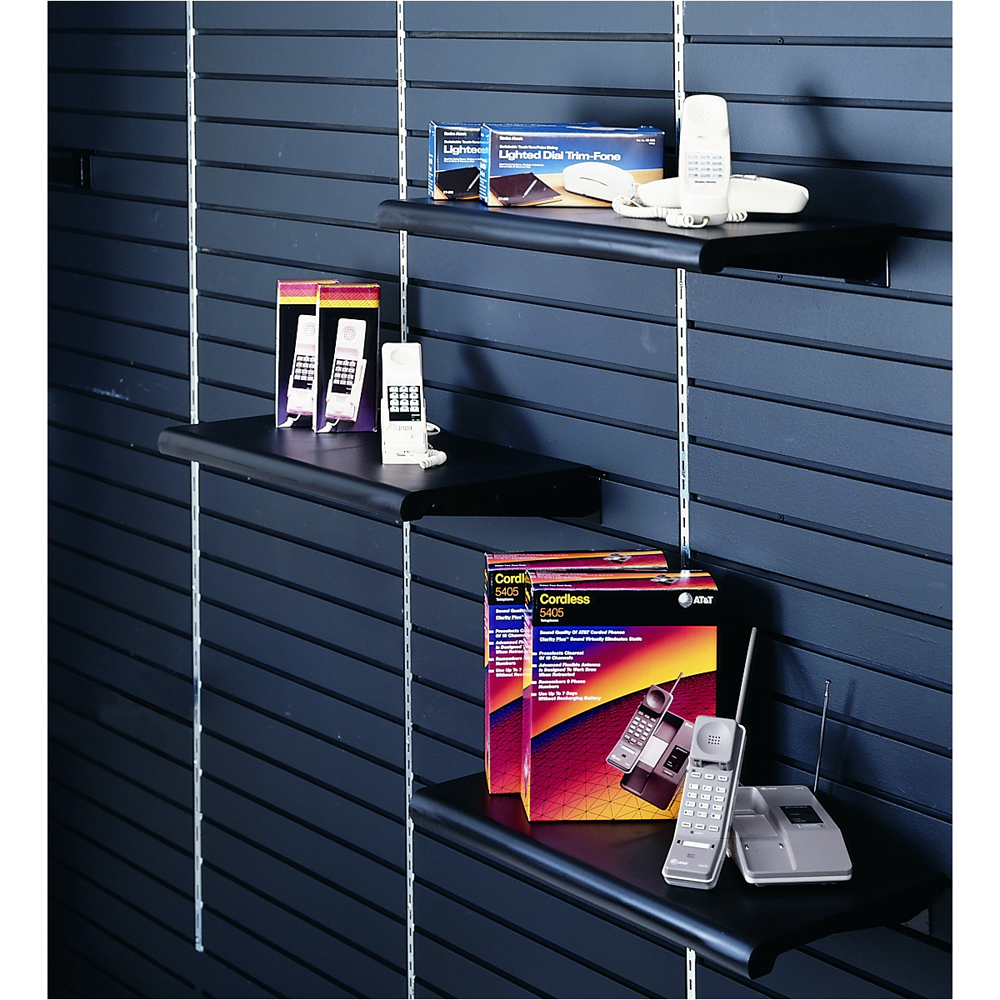 Black Plastic Bullnose Shelf, 13" D x 48" L Store Fixtures Direct