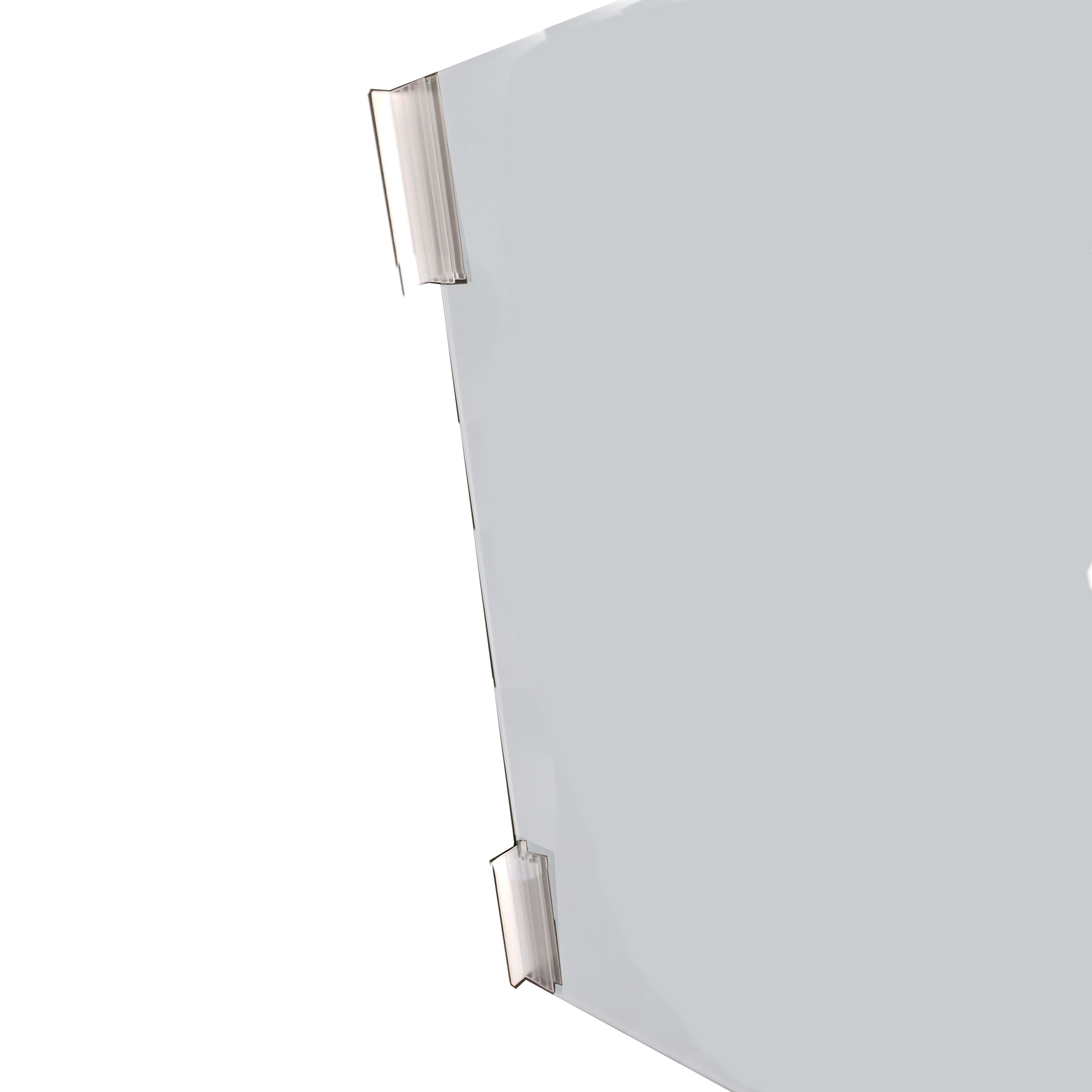 1 L Adhesive Plexiglass Sneeze Guard Holder™ - Store Fixtures Direct