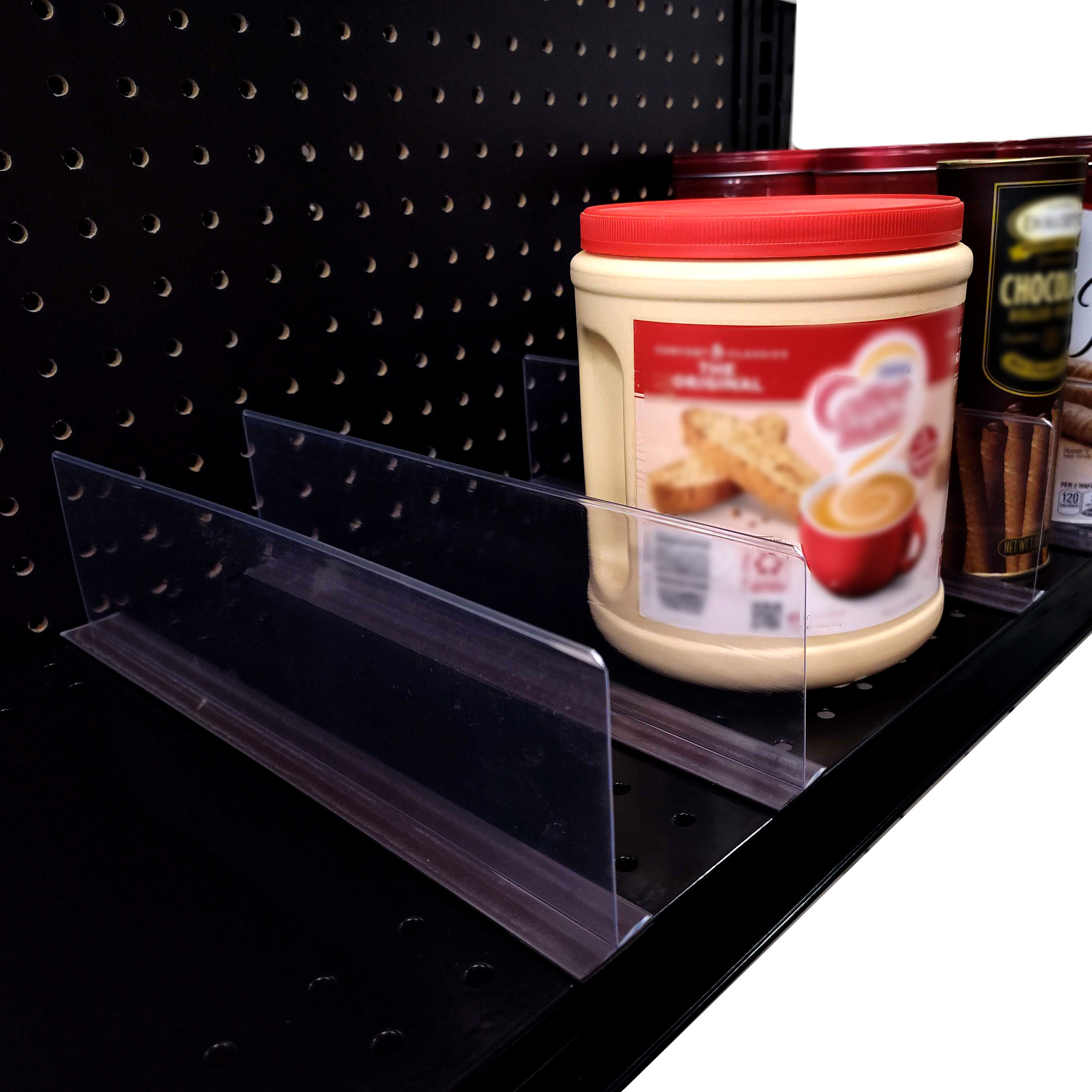 Clear Plastic Shelf Dividers with Magnetic Tape - 12L x 1 3/4W x 3H