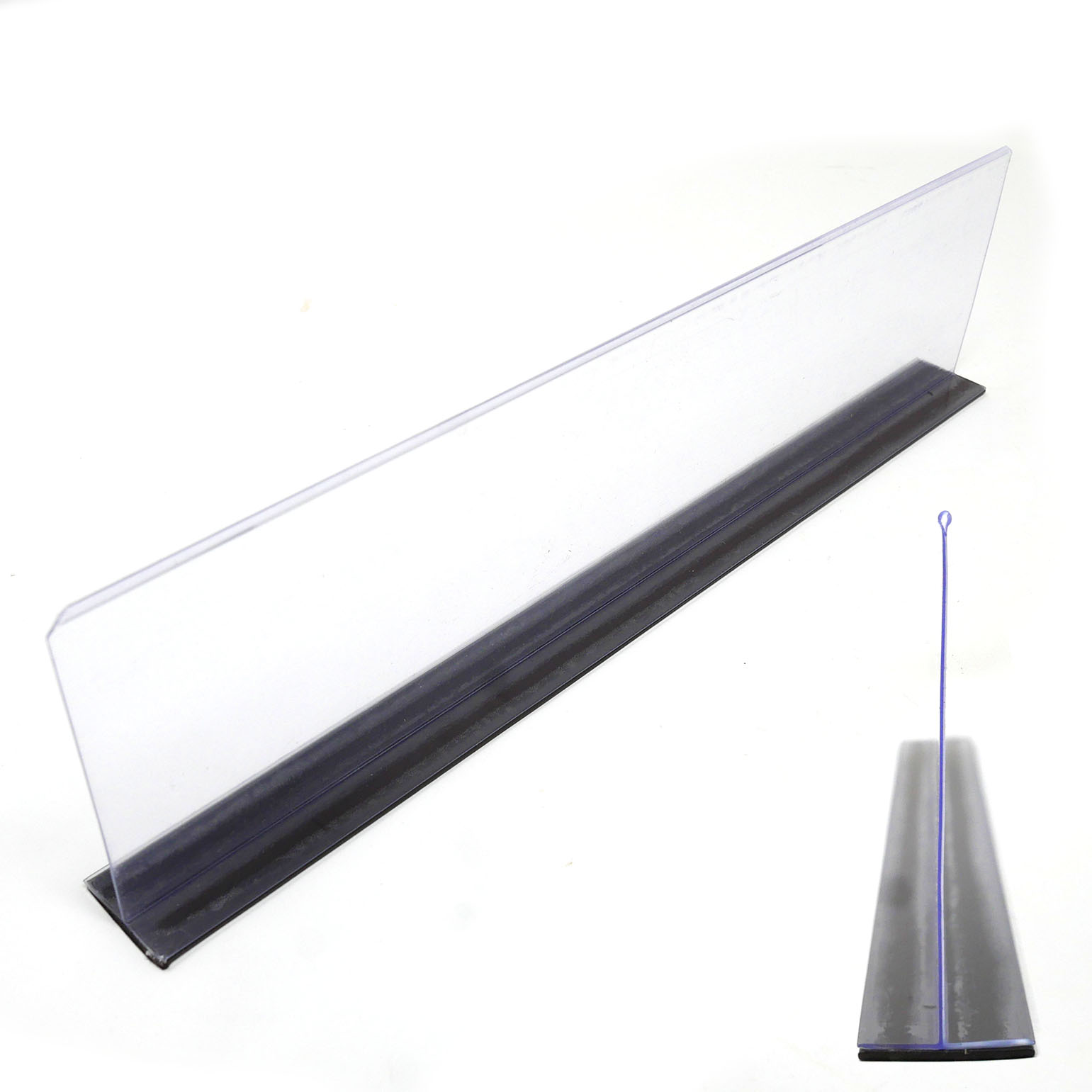 Plastic Clear Magnetic Shelf Dividers 3 H - Store Fixtures Direct