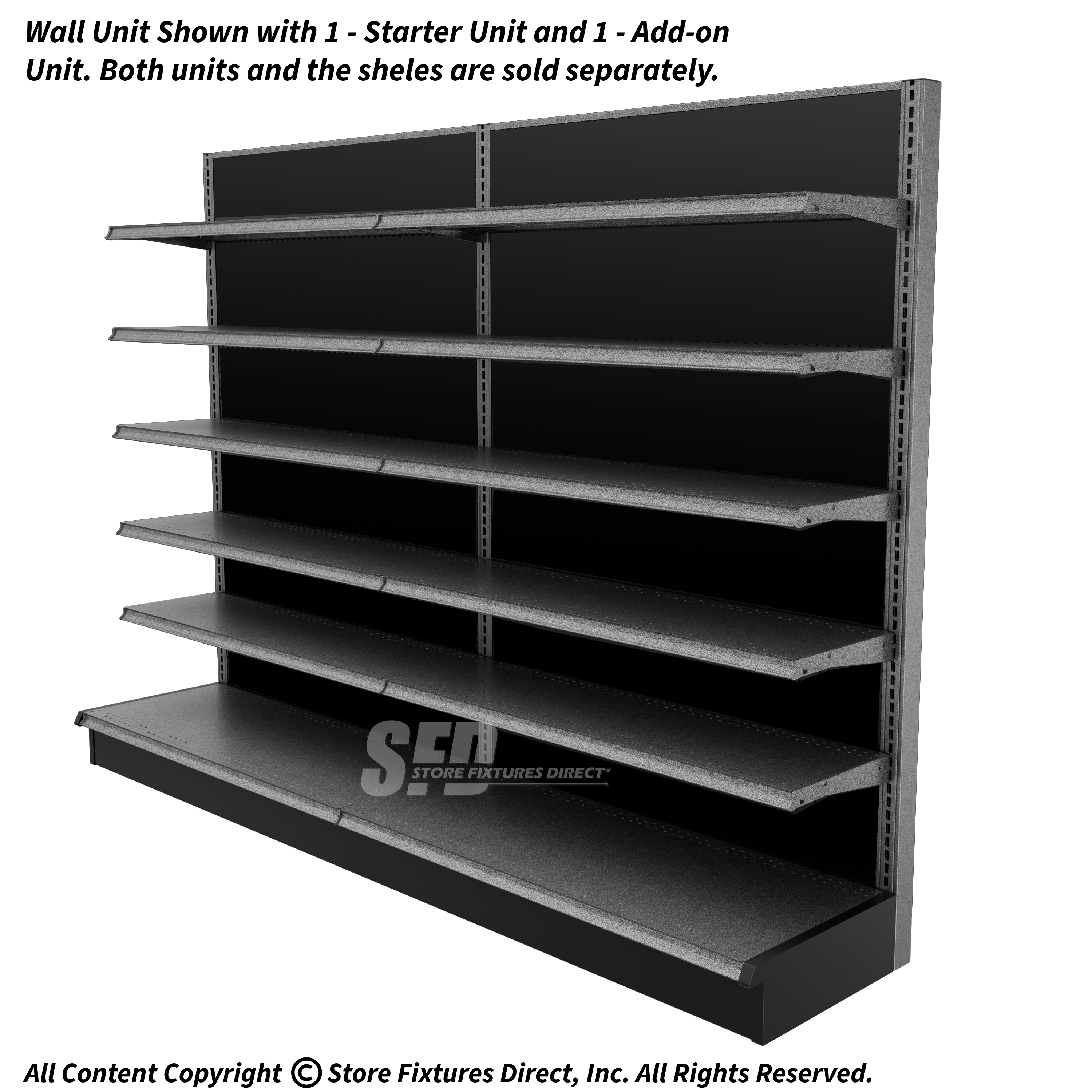 Silver Vein Gondola Shelving Wall Starter Units